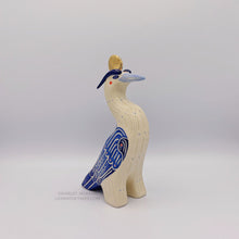 Blue/White Great Blue Heron Totem