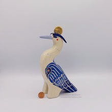 Blue/White Great Blue Heron Totem