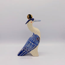 Blue/White Great Blue Heron Totem
