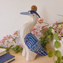 Blue/White Great Blue Heron Totem