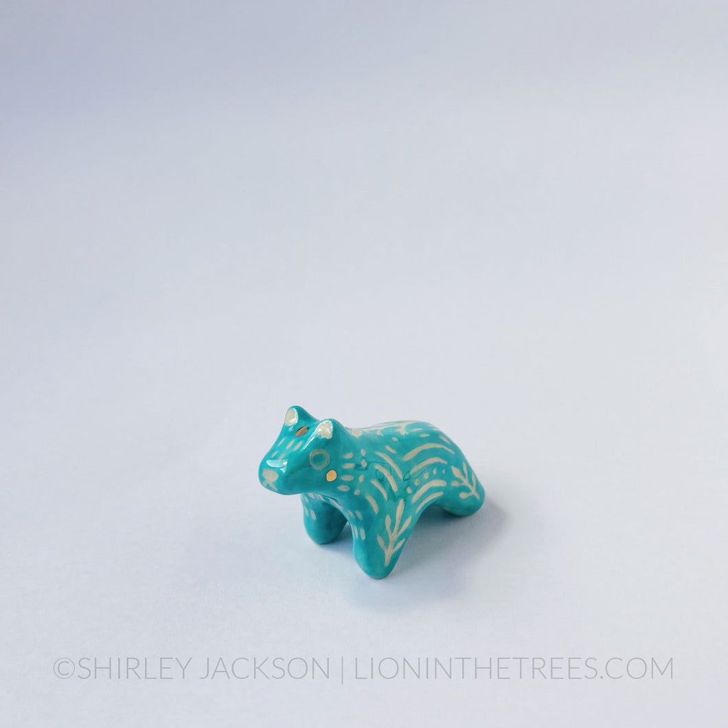 Turquoise Bear Totem