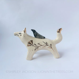 White Wolf and Raven Totem