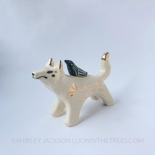 White Wolf and Raven Totem