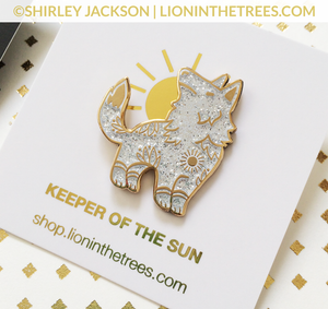 Limited Edition GLITTER Keeper of the Sun Enamel Pin