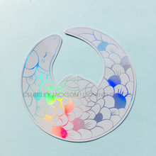 Rainbow Pangolin Vinyl Sticker (CRESCENT MOON VERSION)