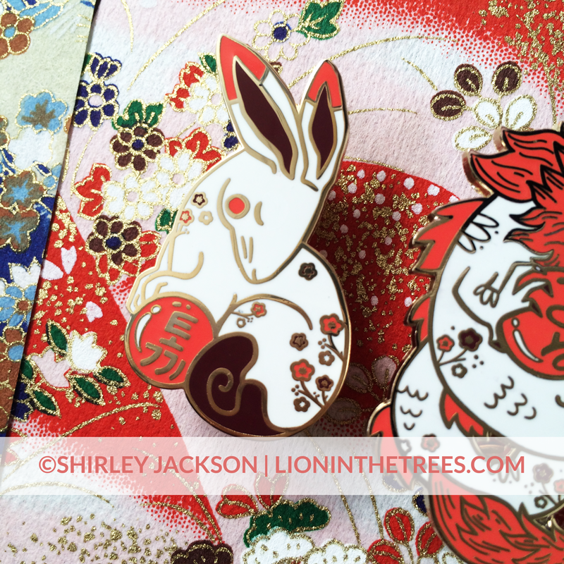 Chinese Zodiac Series 3 - Red and White Pins