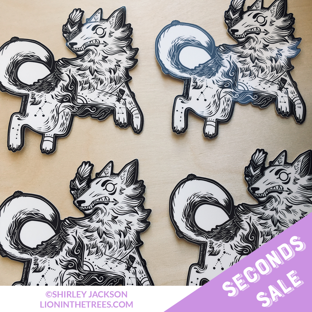 SECONDS SALE Year of the Coyote Sticker