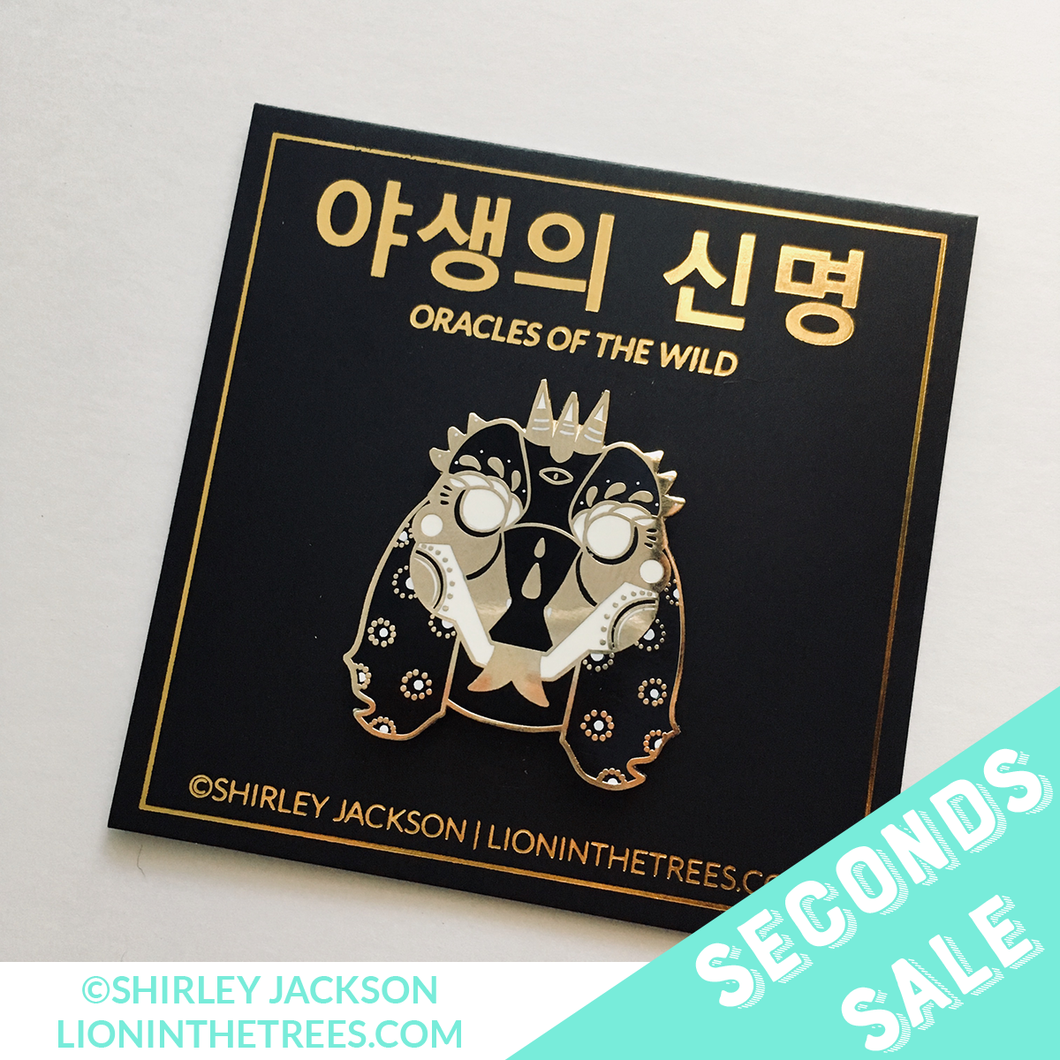 SECONDS SALE - Oracles of the Wild - The Wood Enamel Pin