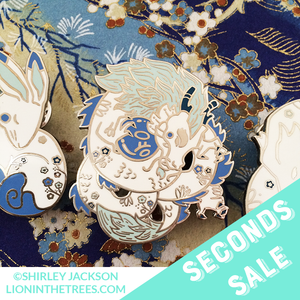 Seconds Sale Chinese Zodiac Series 3 - Blue and White Enamel Pins