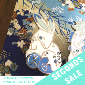 Seconds Sale Chinese Zodiac Series 3 - Blue and White Enamel Pins
